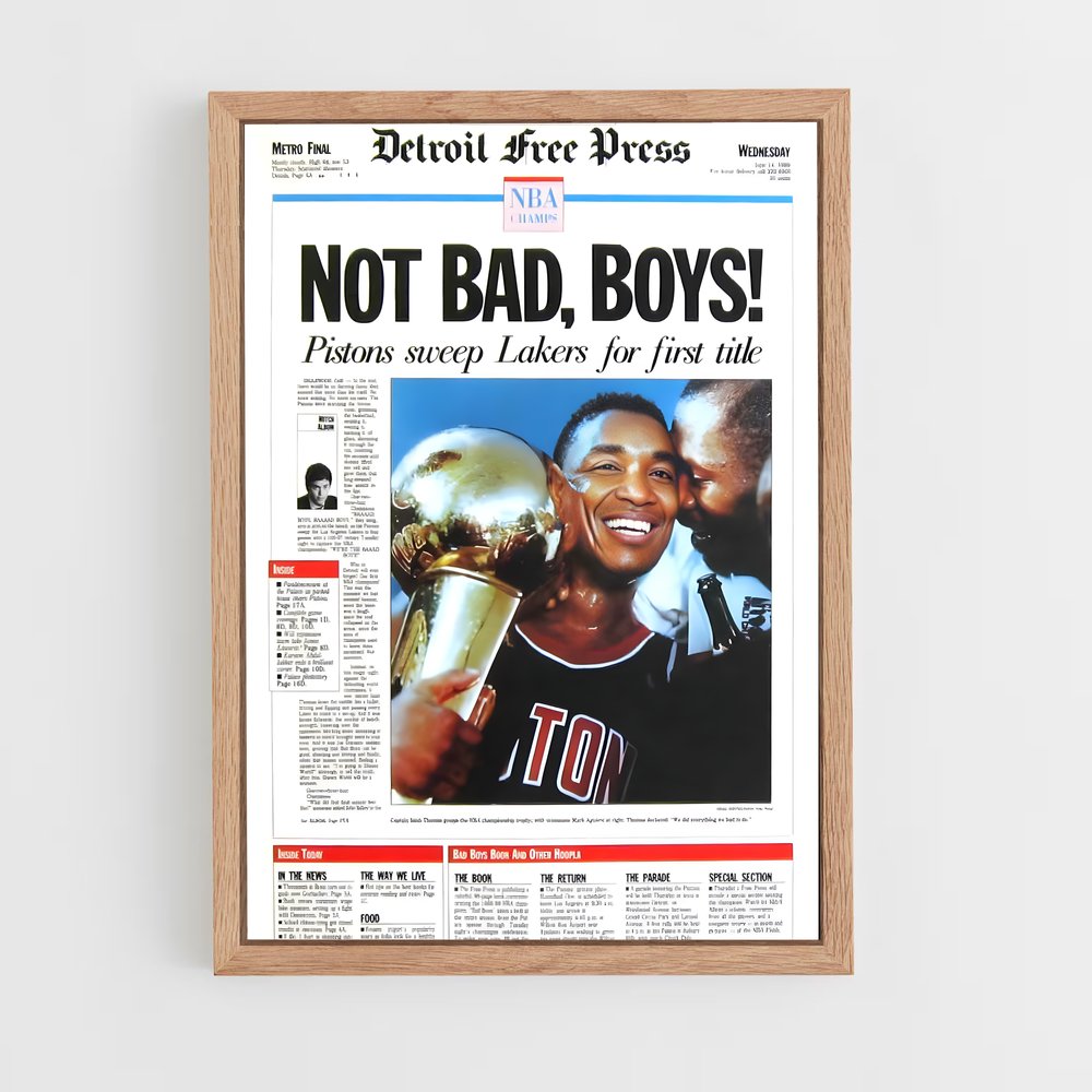 Poster Le Champion des Pistons – affiche Basketball (vue 4)